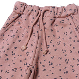 BROWN CHEETAH DOTS PRINTED DOUBLE POCKET JOGGER PANTS TROUSER