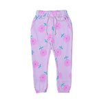 Load image into Gallery viewer, PINK WITH FLOWERS PRINTED DOUBLE POCKET JOGGER PANTS TROUSER
