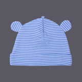 WHITE WITH BLUE STRIPES WITH EARS CAP FOR BOTH