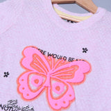 PINK EVER CHANGED BUTTERFLIES PRINTED T-SHIRT TOP FOR GIRLS