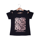BLACK ENERGY GIVER PLANTS PRINTED T-SHIRT TOP FOR GIRLS