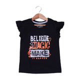 BLACK BELIEVE MAGIC PRINTED T-SHIRT TOP FOR GIRLS