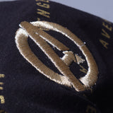 BLACK WITH GOLDEN "A" EMBROIDERED HALF SLEEVES T-SHIRT FOR BOYS