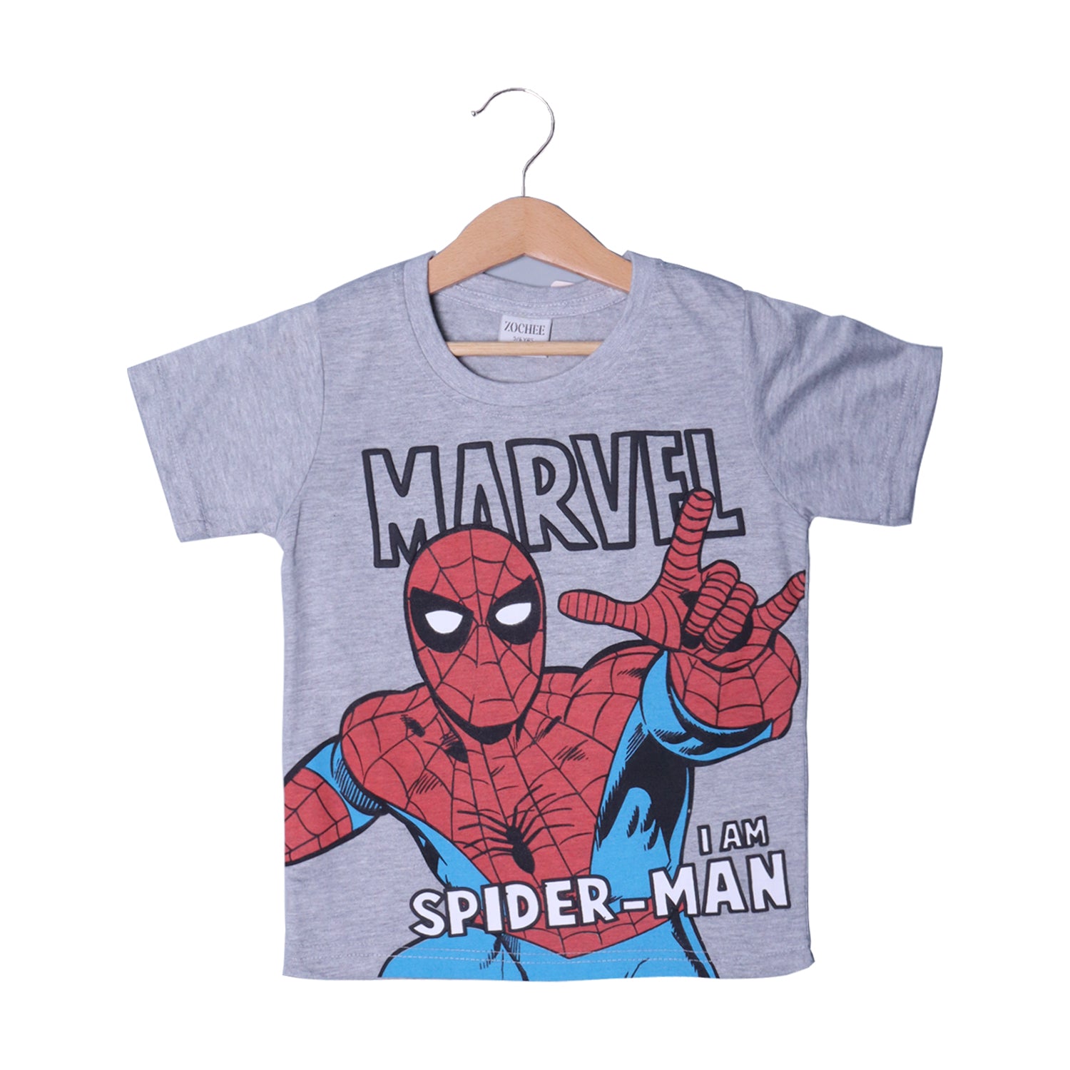 HAZEL GREY I AM SPIDER-MAN PRINTED HALF SLEEVES T-SHIRT FOR BOYS Secondary image
