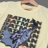 YELLOW BATMAN PRINTED HALF SLEEVES T-SHIRT FOR BOYS