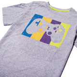 HAZEL GREY GAMING REMOTE PRINTED HALF SLEEVES T-SHIRT