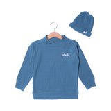 BLUE THERMAL FABRIC PANDA WITH CAP SUIT FOR WINTERS