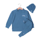 BLUE THERMAL FABRIC PANDA WITH CAP SUIT FOR WINTERS