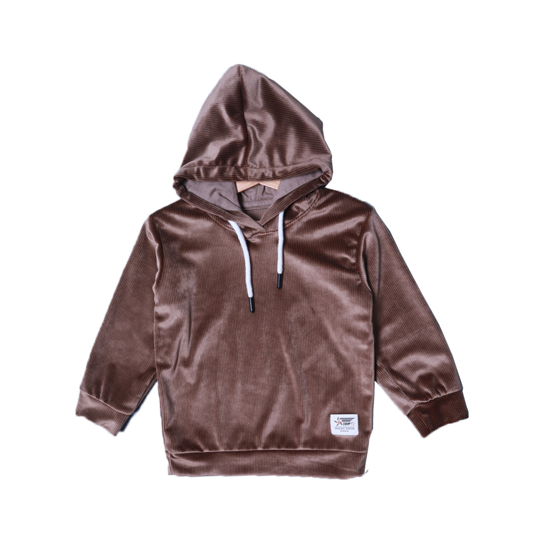 BROWN LINING VALOUR CORDUROY FABRIC HOODIE SUIT FOR WINTERS Secondary image
