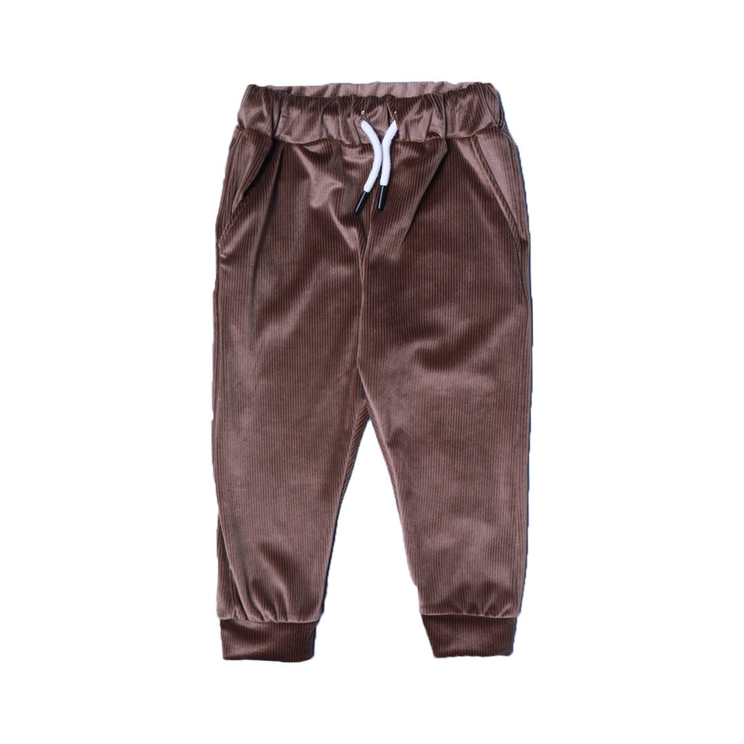 BROWN LINING VALOUR CORDUROY FABRIC HOODIE SUIT FOR WINTERS