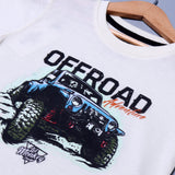 OFF WHITE OFFROAD PRINTED HALF SLEEVES T-SHIRT FOR BOYS