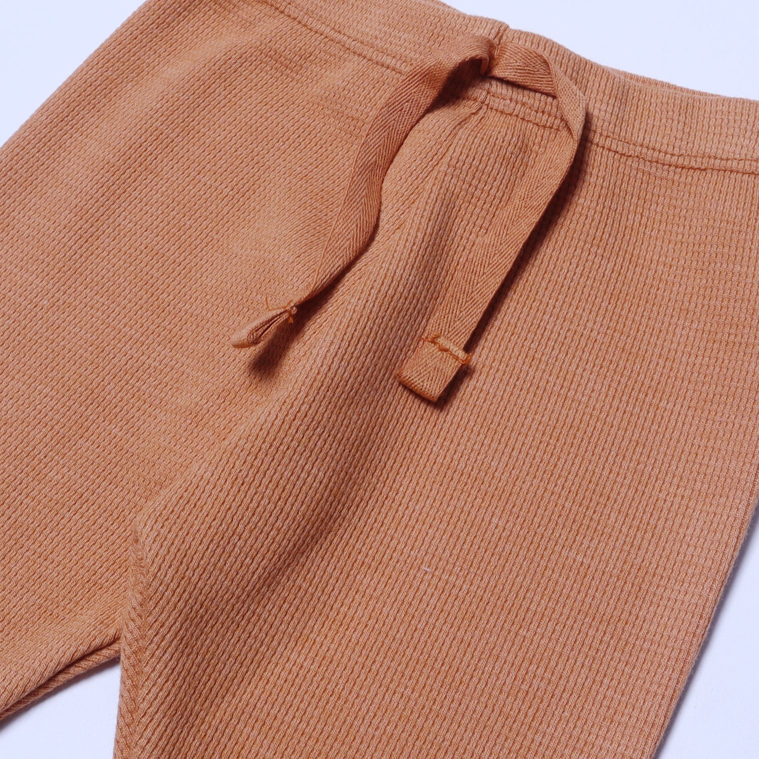 BROWN WITH KNOT THERMAL FABRIC BOTTOM FRIL PLAIN PAJAMA TROUSER