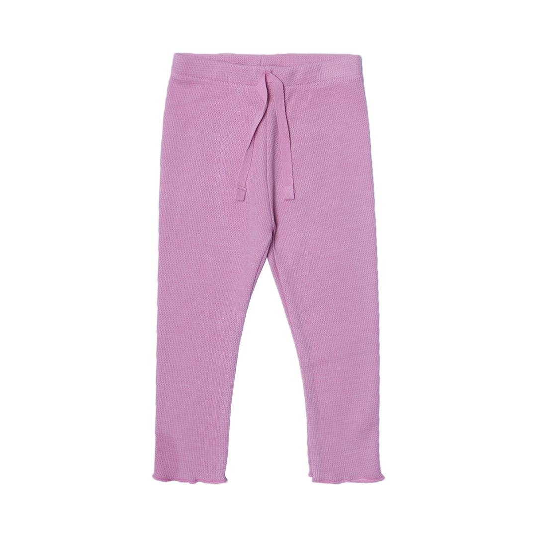 LIGHT PURPLE WITH KNOT THERMAL FABRIC PLAIN PAJAMA TROUSER