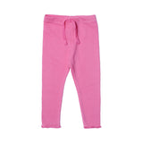 PINK WITH KNOT THERMAL FABRIC BOTTOM FRIL PLAIN PAJAMA TROUSER