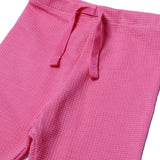 PINK WITH KNOT THERMAL FABRIC BOTTOM FRIL PLAIN PAJAMA TROUSER