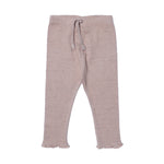 Load image into Gallery viewer, LIGHT BROWN BLACK SPOTS WITH KNOT THERMAL FABRIC PLAIN PAJAMA TROUSER
