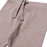 Load image into Gallery viewer, LIGHT BROWN BLACK SPOTS WITH KNOT THERMAL FABRIC PLAIN PAJAMA TROUSER
