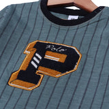 GREEN "P" EMBROIDERED TERRY FABRIC SWEATSHIRT