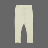 YELLOW WITH KNOT THERMAL FABRIC BOTTOM FRIL PLAIN PAJAMA TROUSER