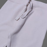ASH GREY WITH KNOT THERMAL FABRIC BOTTOM FRIL PLAIN PAJAMA TROUSER
