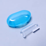 CUDDLES BABY BLUE COLOR SLICONE FINGER BRUSH WITH PROTECTIVE COVER