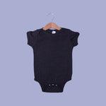 Load image into Gallery viewer, CHARCOAL GREY PLAIN HALF BODY HALF SLEEVES ROMPER
