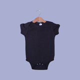 CHARCOAL GREY PLAIN HALF BODY HALF SLEEVES ROMPER