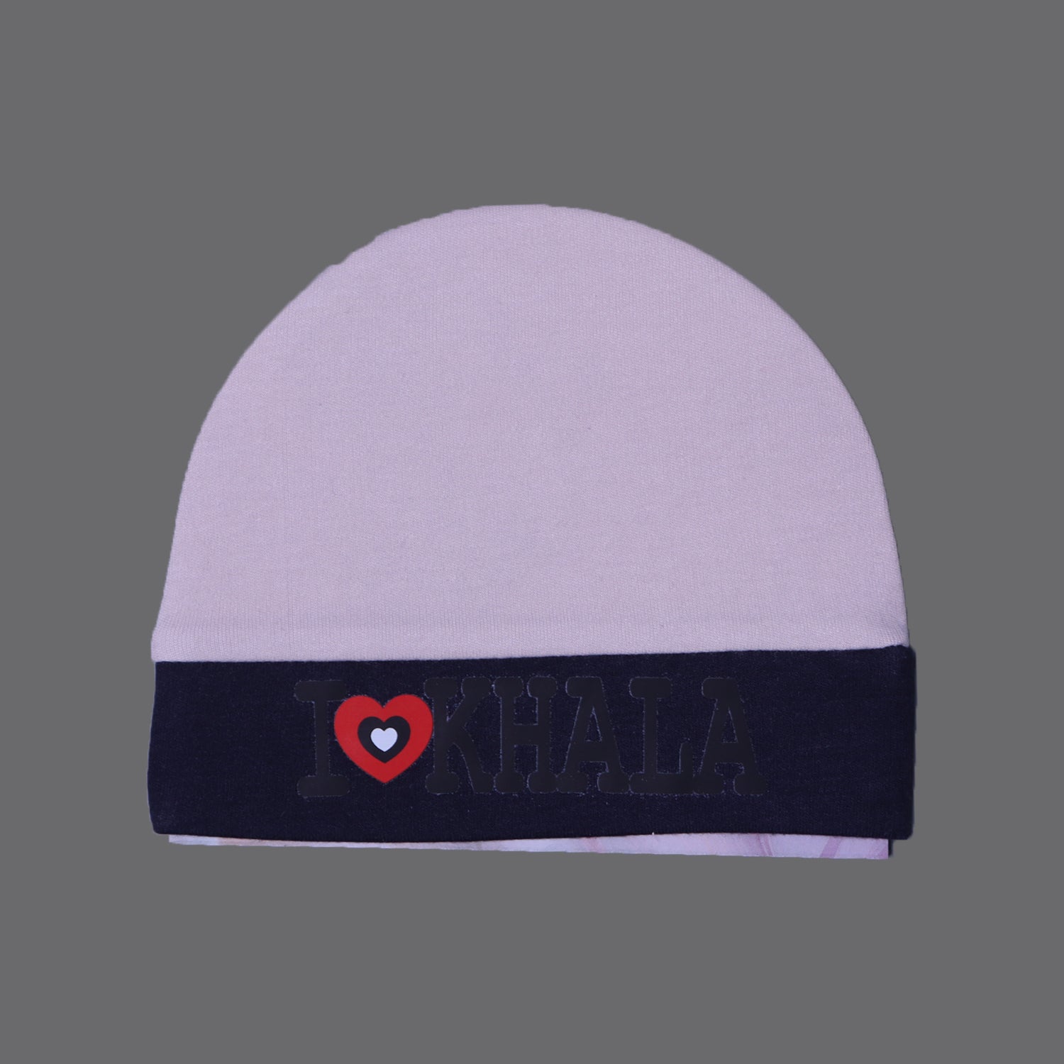 CREAM & BLACK "I LOVE KHALA" PRINTED CAP UNISEX Secondary image