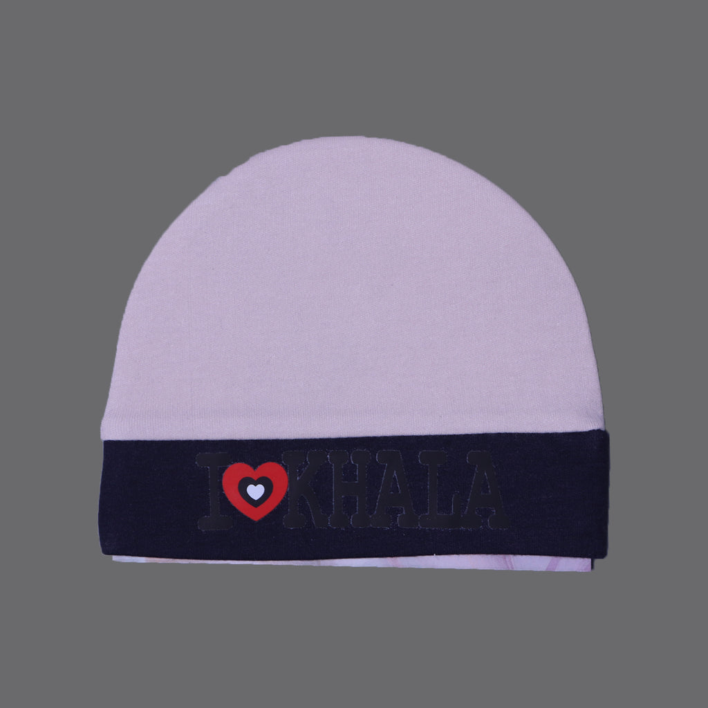 CREAM & BLACK "I LOVE KHALA" PRINTED CAP UNISEX