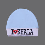 Load image into Gallery viewer, BLUE &amp; WHITE &quot;I LOVE KHALA&quot; PRINTED CAP UNISEX
