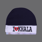 BLACK & WHITE "I LOVE KHALA" PRINTED CAP UNISEX