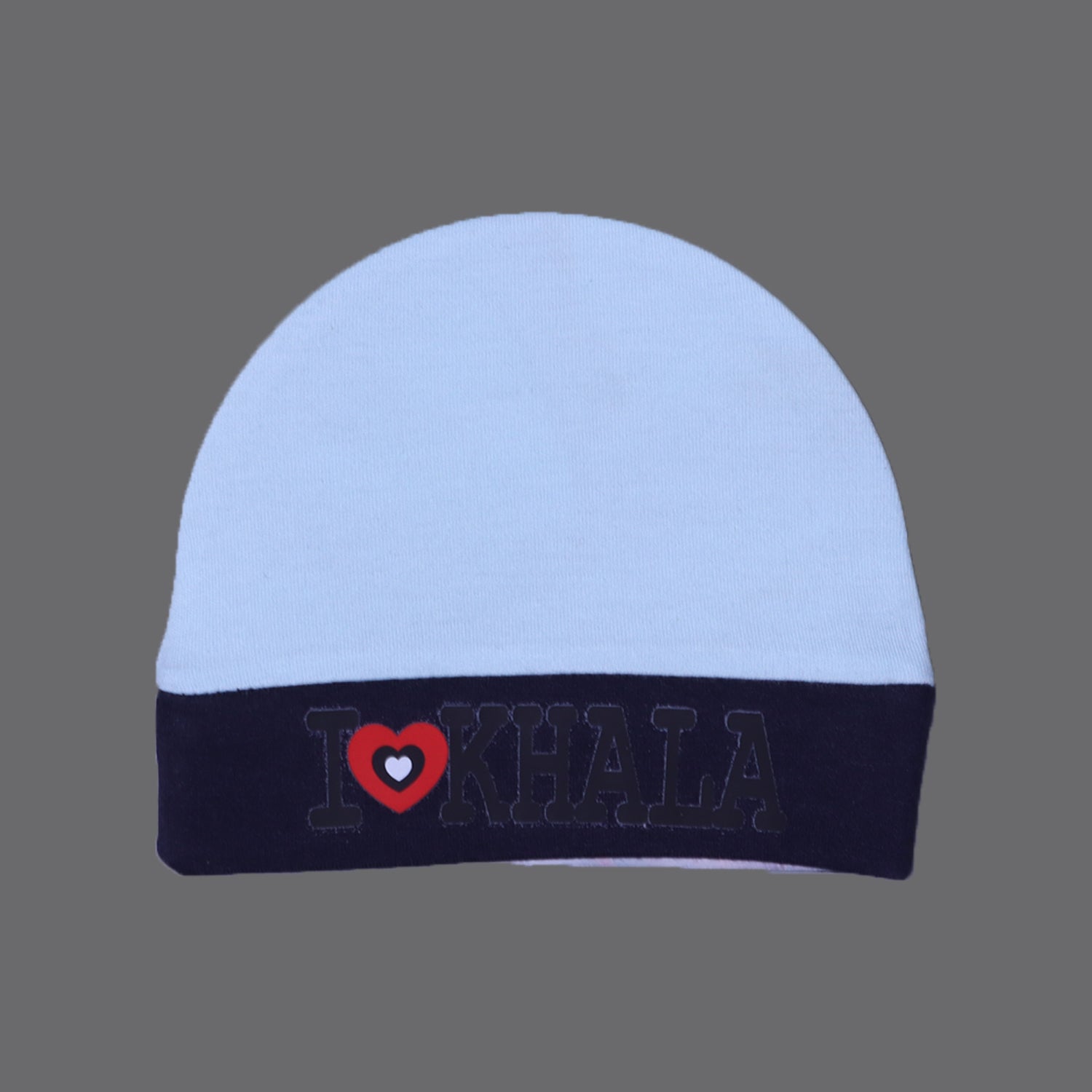 BLUE & BLACK "I LOVE KHALA" PRINTED CAP UNISEX Secondary image