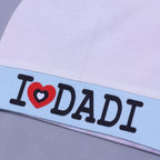WHITE & BLUE "I LOVE DADI" PRINTED CAP UNISEX