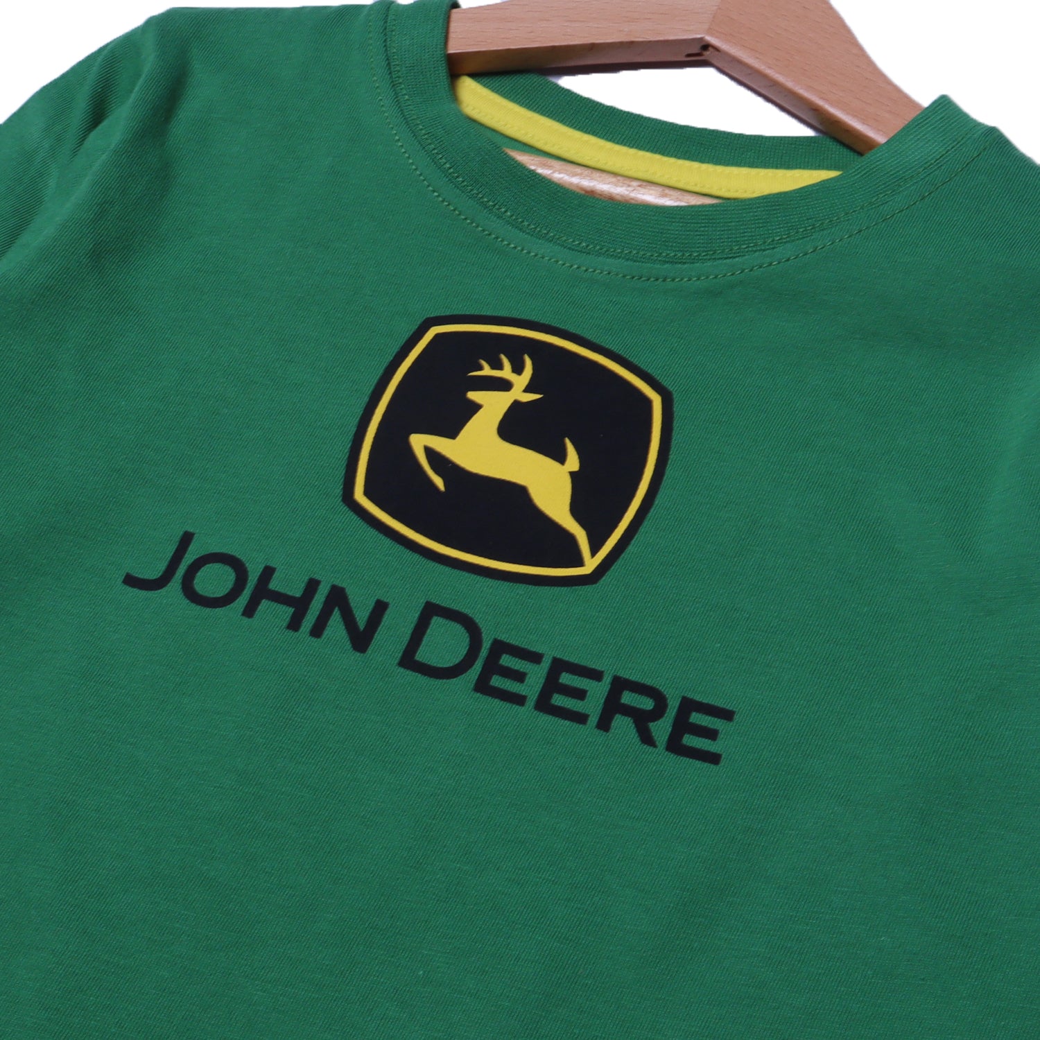 MID GREEN "DEERE" PRINTED FULL SLEEVES T-SHIRT Secondary image