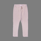 PEACH WITH KNOT THERMAL FABRIC BOTTOM FRIL PLAIN PAJAMA TROUSER