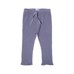 DARK GREY WITH KNOT THERMAL FABRIC BOTTOM FRIL PLAIN PAJAMA TROUSER