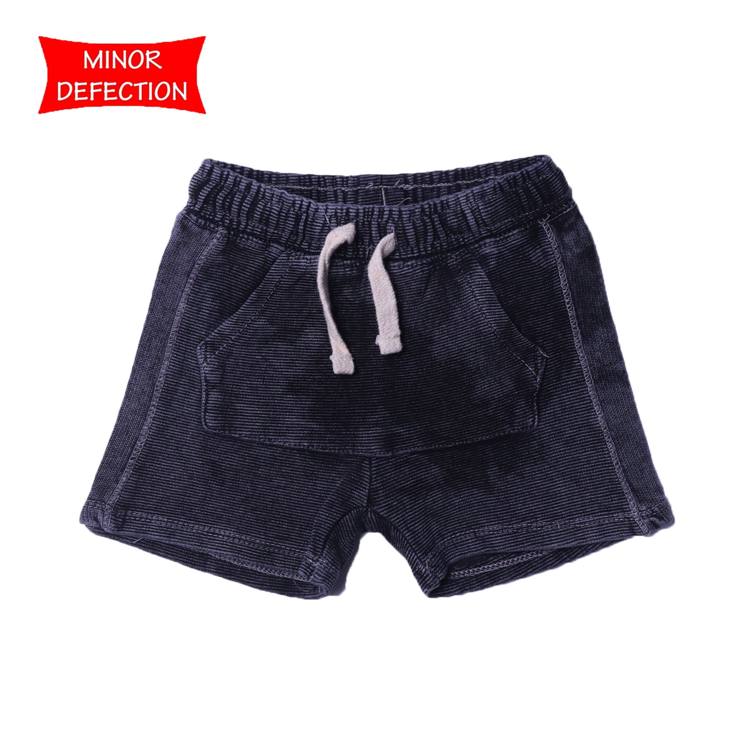 BLACK SHADED DOUBLE POCKETS SHORTS FOR BOYS Main image