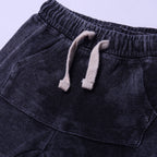 BLACK SHADED DOUBLE POCKETS SHORTS FOR BOYS