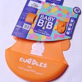 ORANGE Cuddles Baby Easy Adjustable Silicone Bib