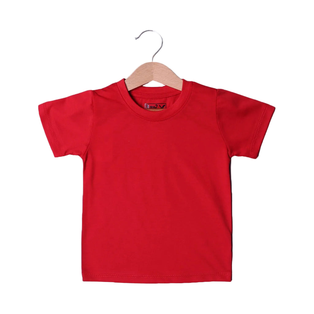 RED PLAIN HALF SLEEVES T-SHIRT FOR SUMMERS
