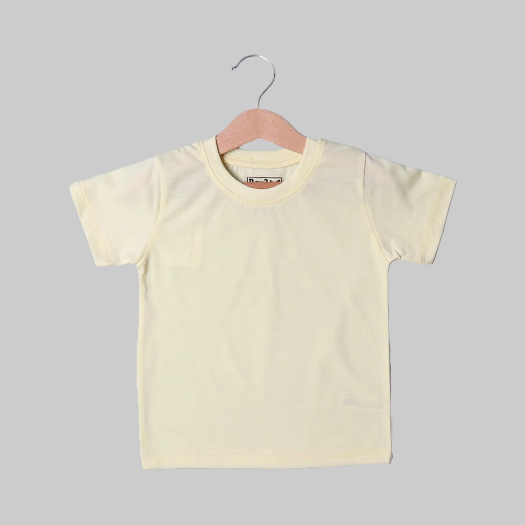 YELLOW PLAIN HALF SLEEVES T-SHIRT FOR SUMMERS