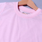 PINK PLAIN HALF SLEEVES T-SHIRT FOR SUMMERS