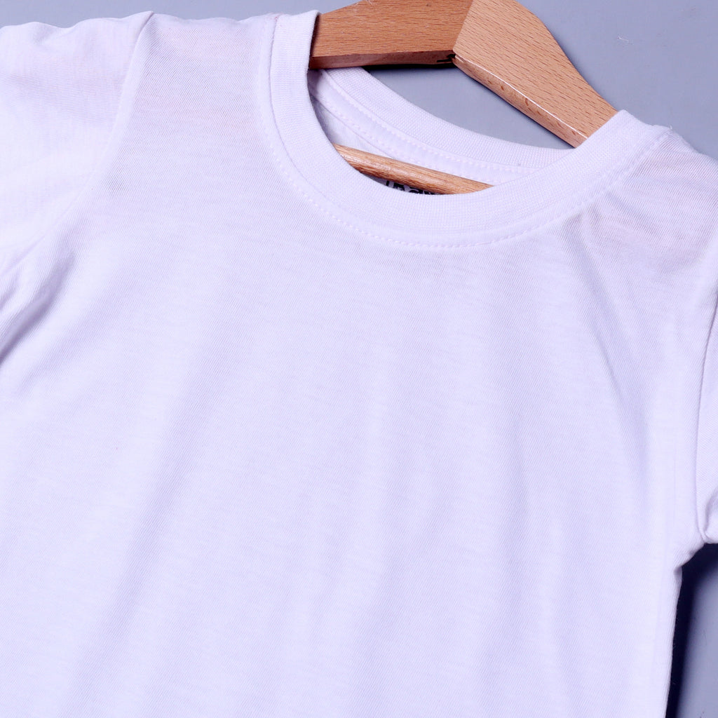 WHITE PLAIN HALF SLEEVES T-SHIRT FOR SUMMERS