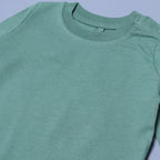 KRYPTONITE GREEN PLAIN FULL SLEEVES HALF BODY ROMPER
