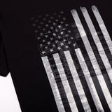 NEW BLACK AMERICAN FLAG PRINTED HALF SLEEVES T-SHIRT