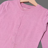 DARK CORAL PINK PLAIN FULL BODY FULL SLEEVES ROMPERS