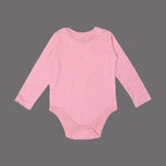 Load image into Gallery viewer, BABY PINK PLAIN FULL SLEEVES HALF BODY ROMPER
