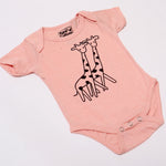 Load image into Gallery viewer, NEW PEACH GIRAFFES PRINTED ROMPER
