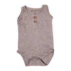 NEW GREY SLEEVES LESS WITH BUTTONS ROMPER