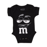 NEW BLACK M FACE PRINTED ROMPER